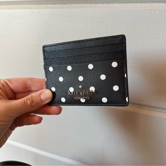 ♠️ NWT Disney Kate Spade Minnie Mouse purse wallet set black crossbody red bow - Picture 7 of 12